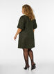 Jacquard kjole med puffermer og A-linje, Gr&oslash;nn, Model image number 2