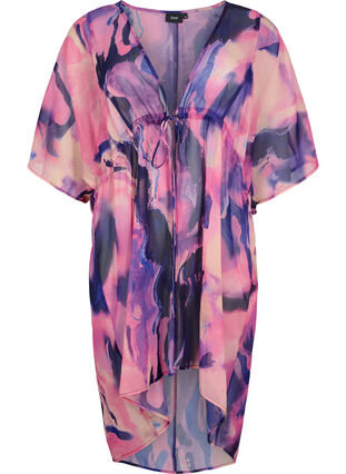 Strandkimono med trykk, Purple Swirl, Packshot image number 0