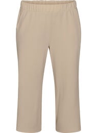 Loose fit bukser med 7/8 lengde, Beige