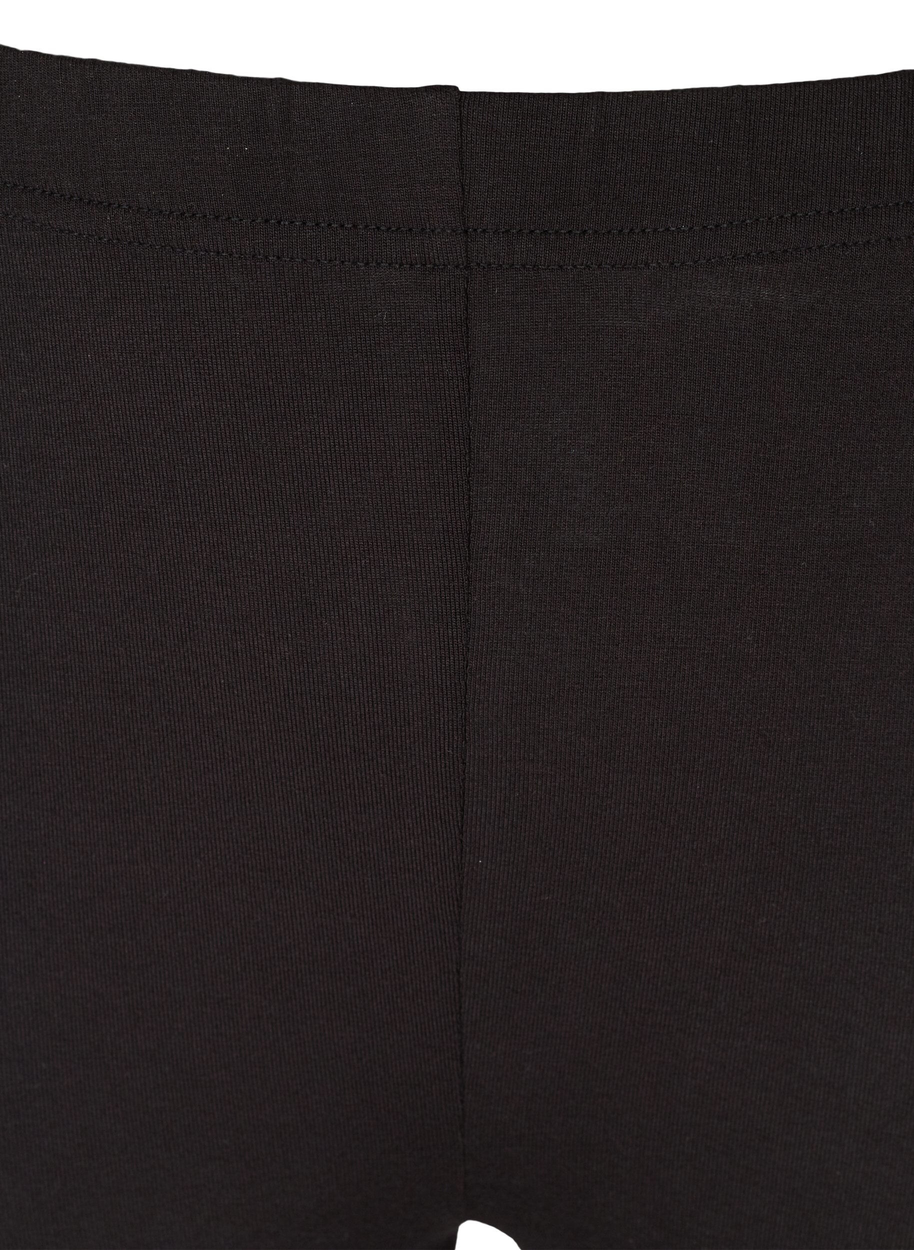 Zizzi 3/4-leggings med knapper, Svart, Packshot image number 2