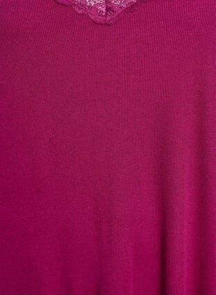 Zizzi Nattkjole med blonder i fold, Lilla, Packshot image number 2