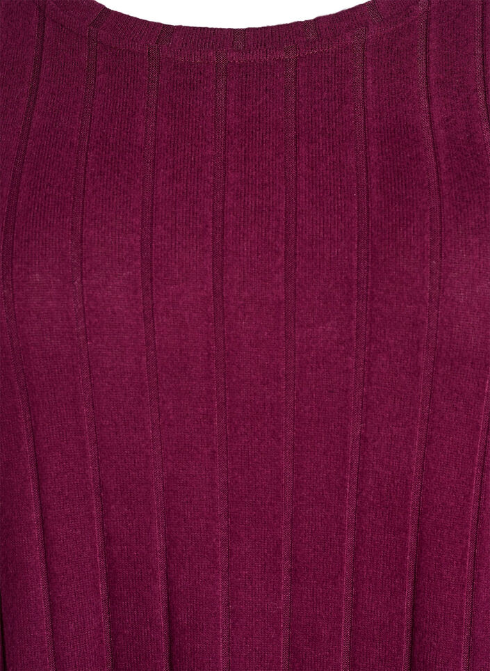 Løs bluse med 3/4-ermer, Mørk Bordeaux, Packshot image number 2