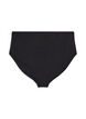 Ensfarvet bikinitruse med h&oslash;y midje, Svart, Packshot image number 1