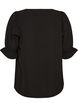 Skjortebluse med 1/2 ermer, Svart, Packshot image number 1