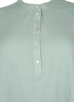 Skjortebluse med 3/4 ermer, Chinois Green, Packshot image number 2