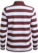 Stripete poloskjorte med lange ermer, Mørk Bordeaux, Packshot image number 1