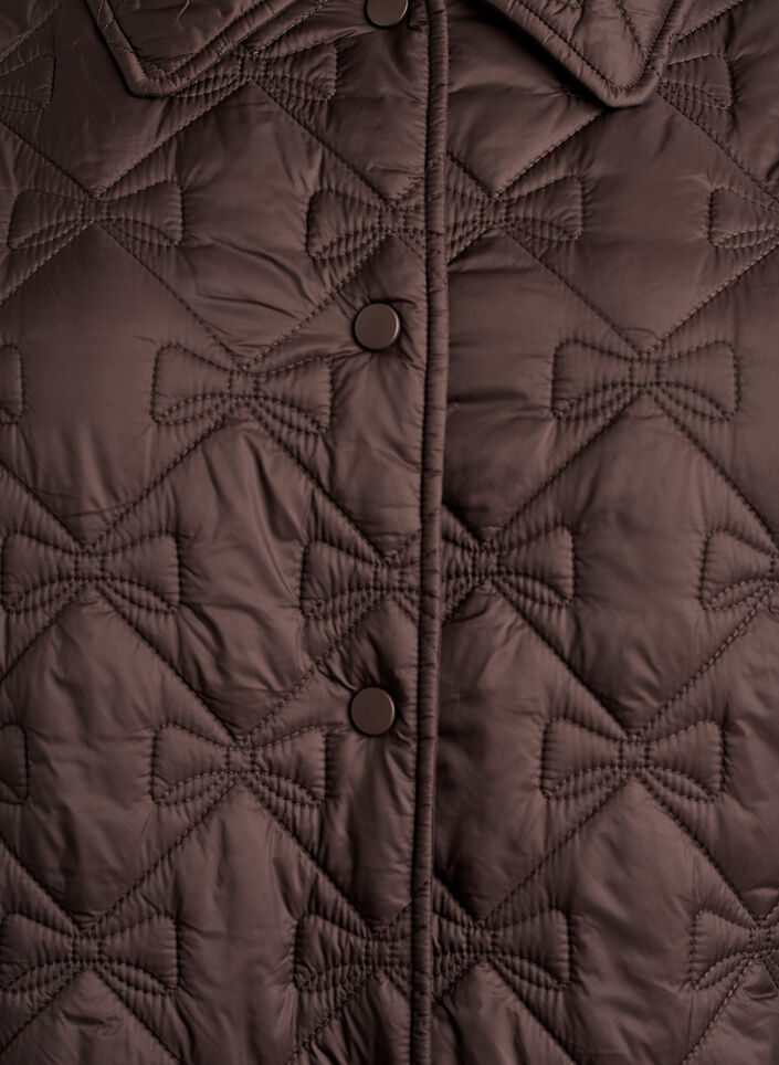 Lett polstret jakke med dekorativ quilting, Brun, Packshot image number 2