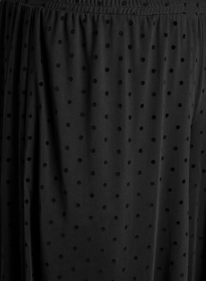 Mesh ballongbukser med polkaprikkm&oslash;nster, Svart, Packshot image number 2