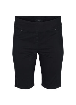 Tettsittende shorts med baklommer, Black, Packshot image number 0