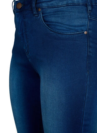 Super slim Amy jeans med høyt liv, Blue denim, Packshot image number 2