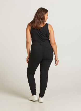 Slim fit bukser med lommer, Black, Model image number 1