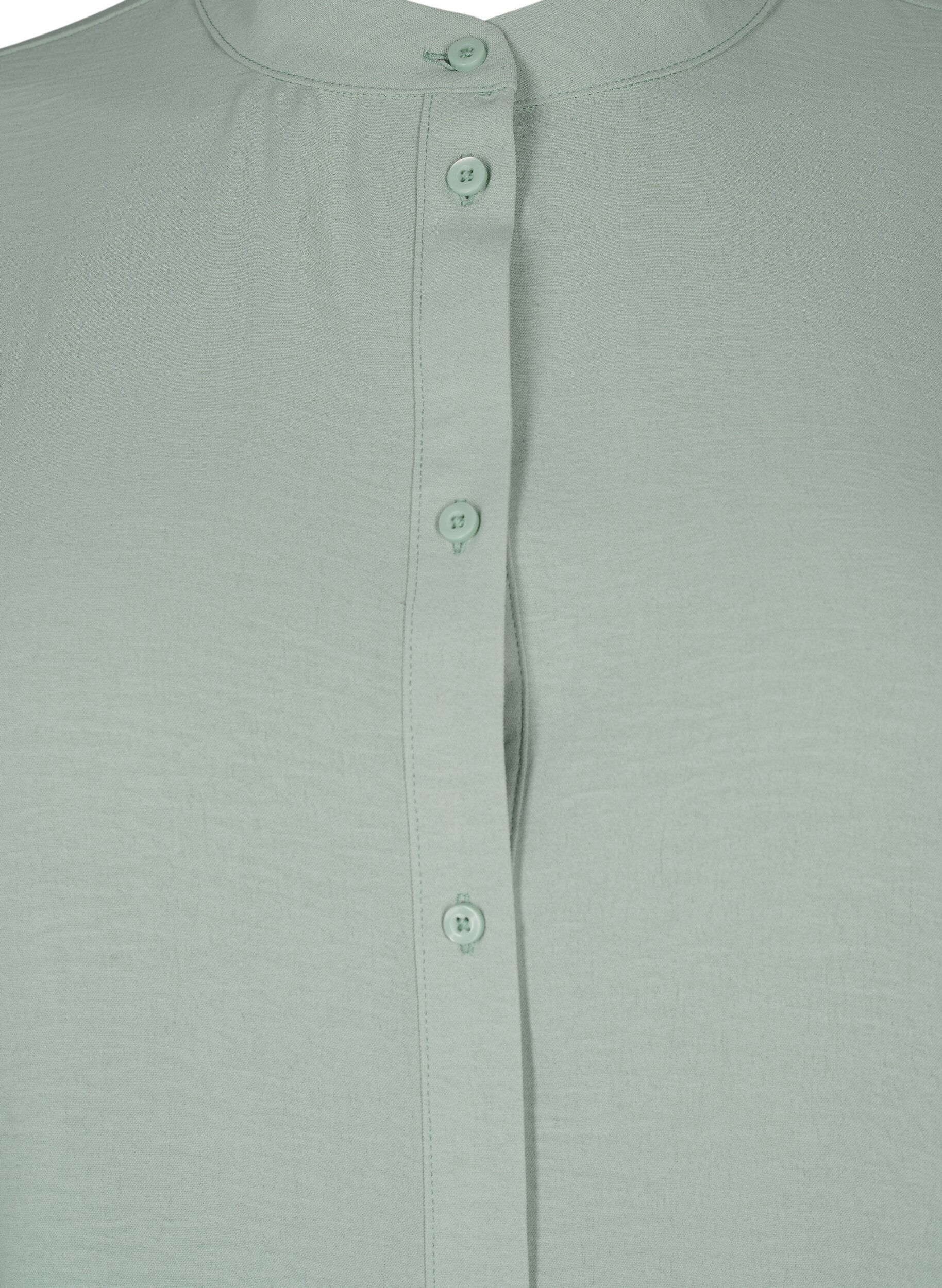 Zizzi Skjortebluse med heklede detaljer, Green Bay, Packshot image number 2