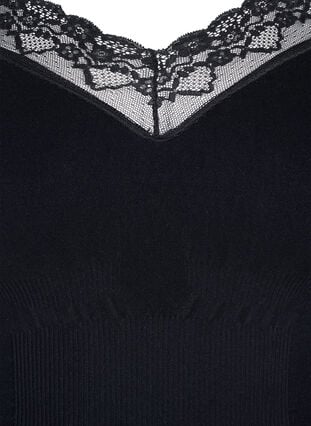 Shapewear bodystocking med blonder, Black, Packshot image number 2