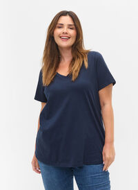 Basis T-skjorter i bomull 2 stk., Navy B/B White, Model