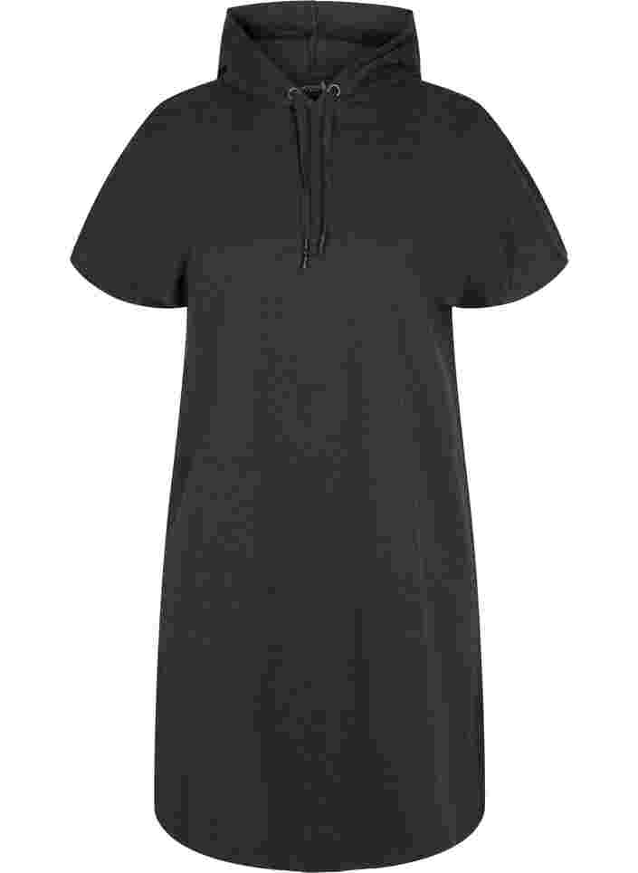 Kjole med hette og korte ermer, Black DGM ASS