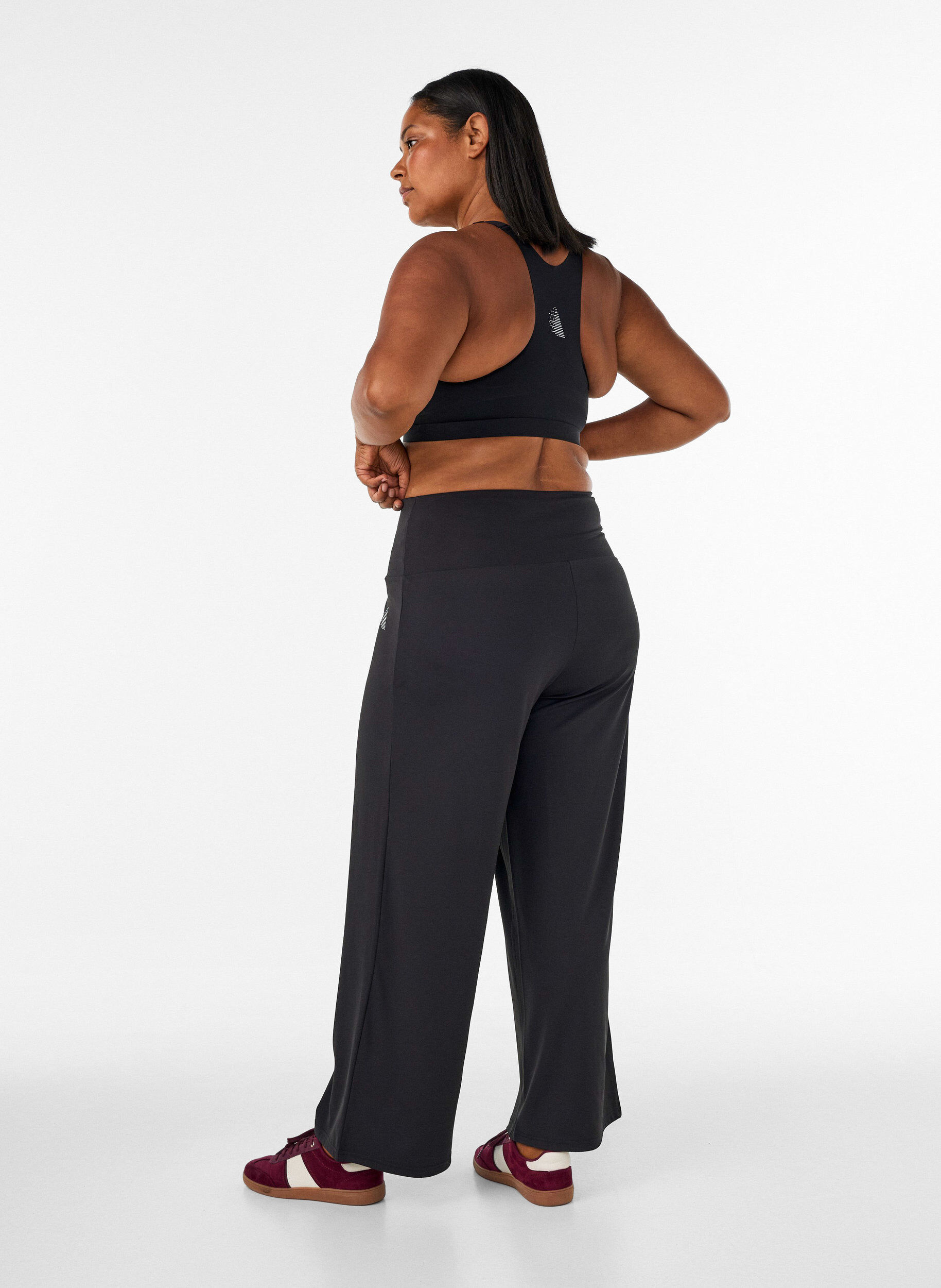 ZizziWide fit treningsbukser, Svart, Model image number 2
