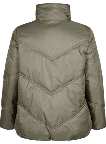 Kort Puffer-vinterjakke med lommer, Bungee Cord , Packshot image number 1