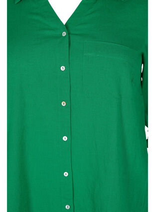 Bluse med 3/4-ermer og knapper, Jolly Green, Packshot image number 2