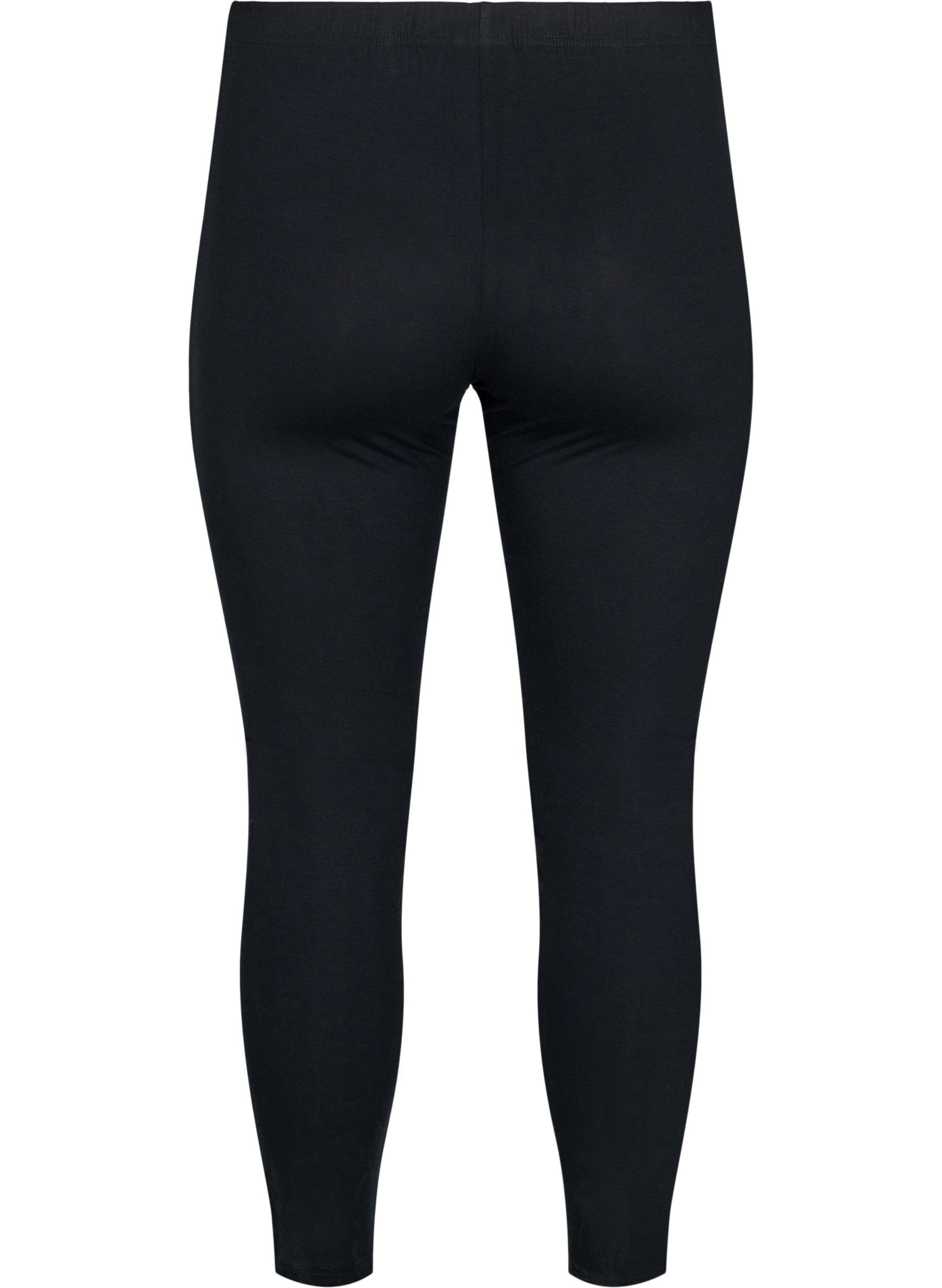 Zizzi Viscose leggings med leopardprint stripe, Black W. Leo, Packshot image number 1