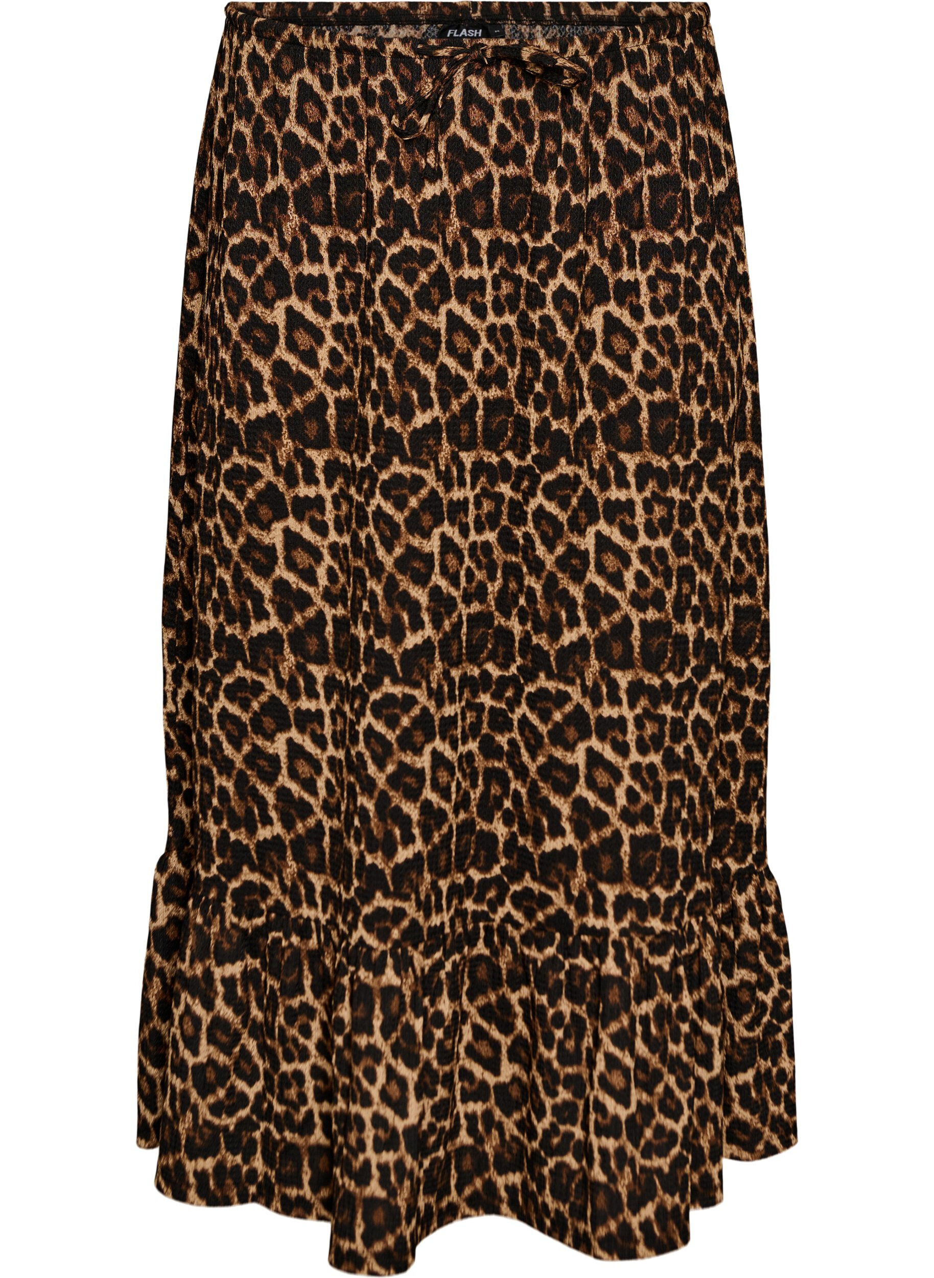 FLASH - Langt skj&oslash;rt med knytebelte og volangkant