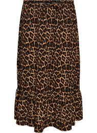 Langt skj&oslash;rt med knytebelte og volangkant, Svart