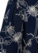 Kort A-formet kjole med brodert m&oslash;nster, Bl&aring;, Packshot image number 3