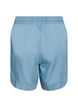 Shorts med plagg i denim med elastisk midje og snor, Bl&aring;, Packshot image number 1