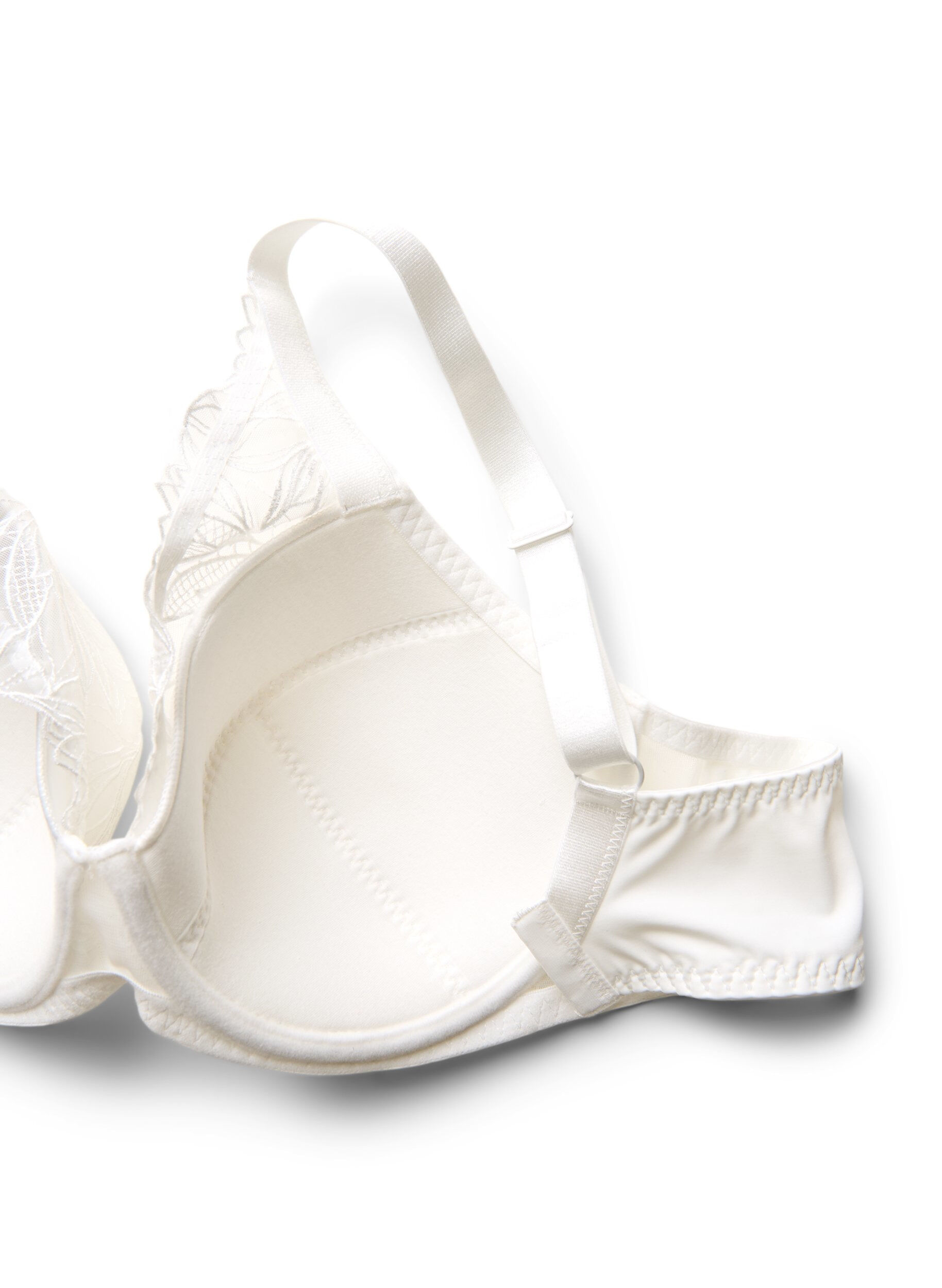 ZizziPolstret blonder BH med b&oslash;yle, Hvit, Packshot image number 3