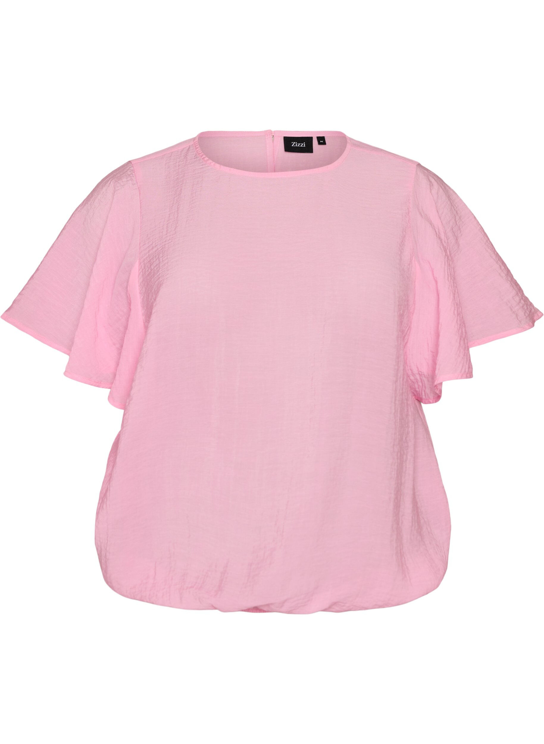 Bluse med ballongform og flaggermus ermer