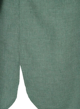 Skjorte med V-hals og lommer, Balsam Green, Packshot image number 3