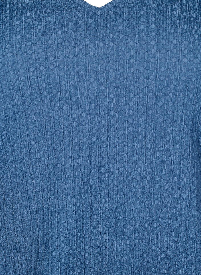 FLASH - Bluse med tekstur og lange ermer, Sargasso Sea, Packshot image number 2