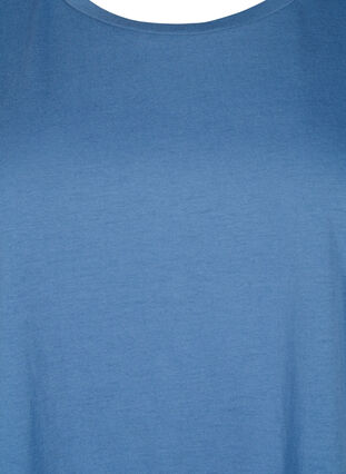 Kortermet T-skjorte i bomullsblanding, Moonlight Blue, Packshot image number 2