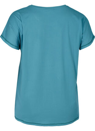 Ensfarget T-skjorte til trening, Storm Blue, Packshot image number 1