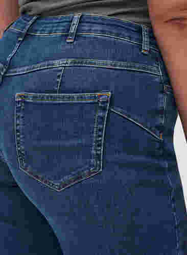 Gemma jeans med push-up effekt og høyt liv, Blue denim, Model image number 3