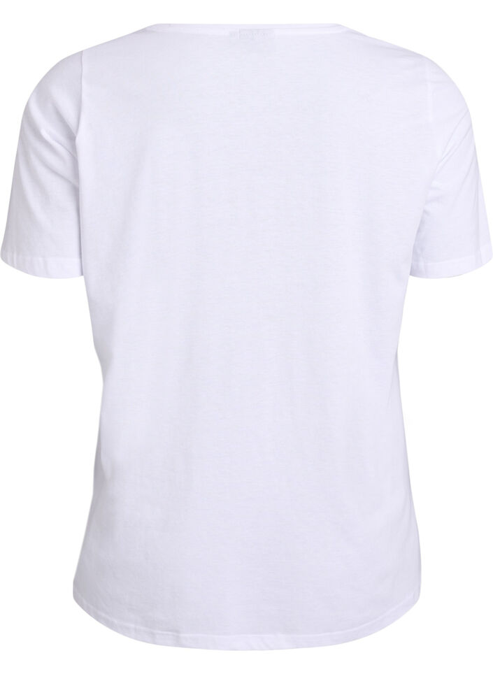 T-skjorte med trykk, Hvit, Packshot image number 1