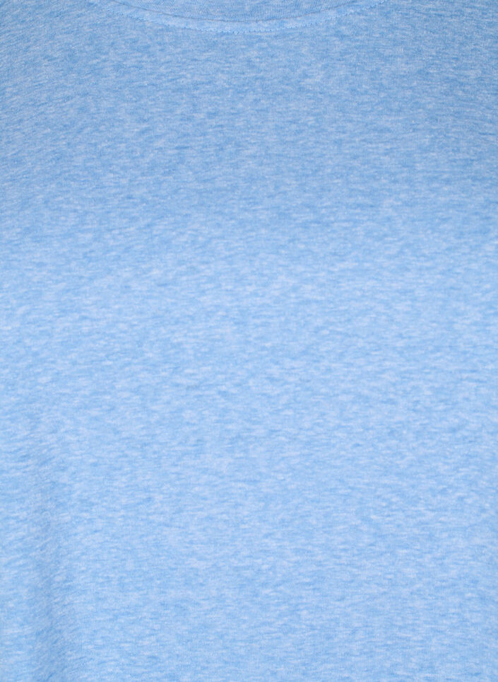 Melert T-skjorte med korte ermer, Bl&aring;, Packshot image number 2