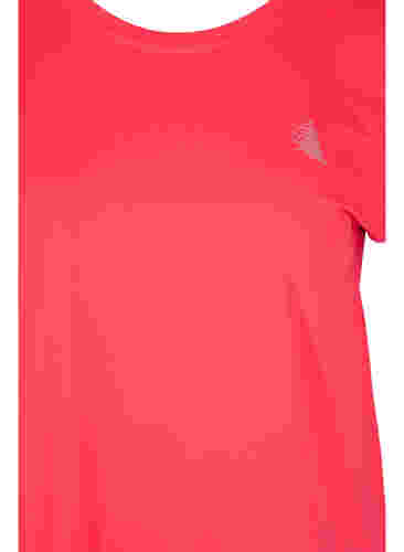 Ensfarget t-skjorte til trening, Diva Pink, Packshot image number 2