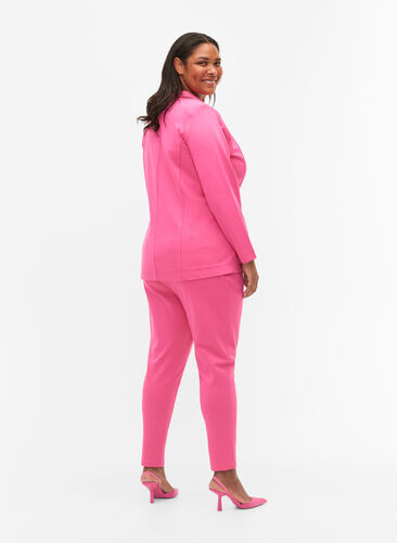 Cropped bukser med lommer, Shocking Pink, Model image number 1