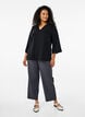 FLASH - Bluse med 3/4 ermer, Svart, Model image number 1