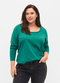 Basisgenser i bomull, 2 stk., Antique Green/Navy, Model