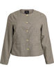 Kort jakke med gullfargede knapper, Brun, Packshot image number 0