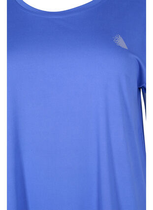 Ensfarget t-skjorte til trening, Dazzling Blue, Packshot image number 2