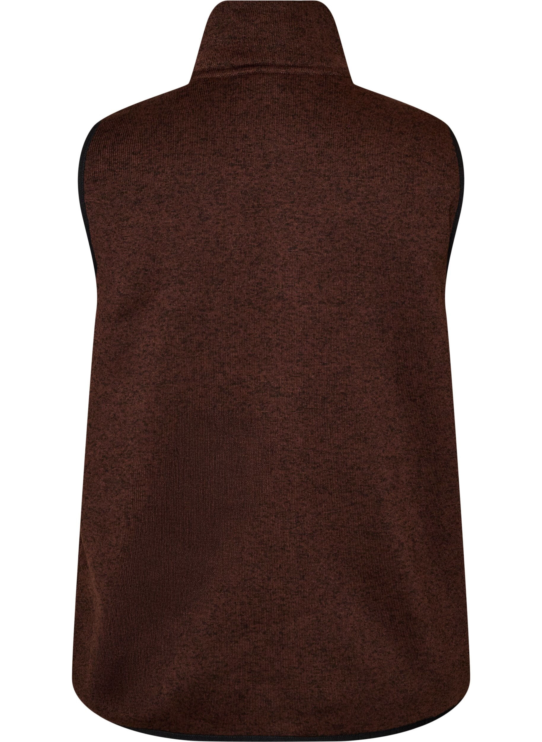 ZizziVest med h&oslash;y hals og glidel&aring;s, Brun, Packshot image number 1