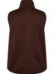 Vest med h&oslash;y hals og glidel&aring;s, Brun, Packshot image number 1
