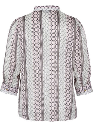 Mønstrete skjorte med 3/4-ermer, Pale Lilac AOP, Packshot image number 1