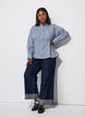 Loose fit rutete skjorte med knytebelte, Bl&aring;, Model image number 1