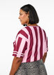 Sporty t-skjorte med striper og tekstmotiv, Rosa, Model image number 2