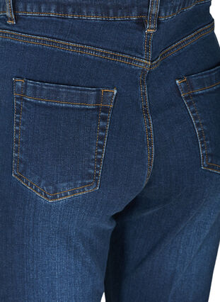 Ellen bootcut jeans med høyt liv, Dark blue denim, Packshot image number 3