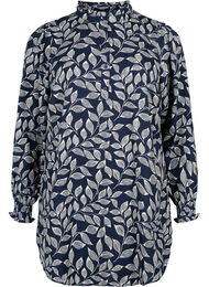 Tunika med vaffelsøm, Navy Leaf
