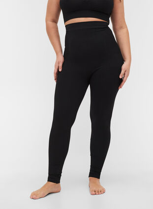 Shapewear leggings med høyt liv, Black, Model image number 3